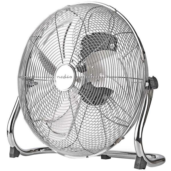 Robuster Bodenventilator, 80W, 3 Stufen, kippbar: Metall, (49x50x19 cm), für optimale Luftzirkulation, leistungsstark und langlebig