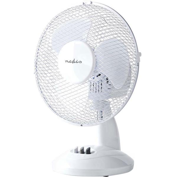 Kraftvoller Tischventilator, weiss, Ø23cm – 22 Watt, 2 Stufen, Schwingkopf & neigbar, für optimale Kühlung an jedem Ort