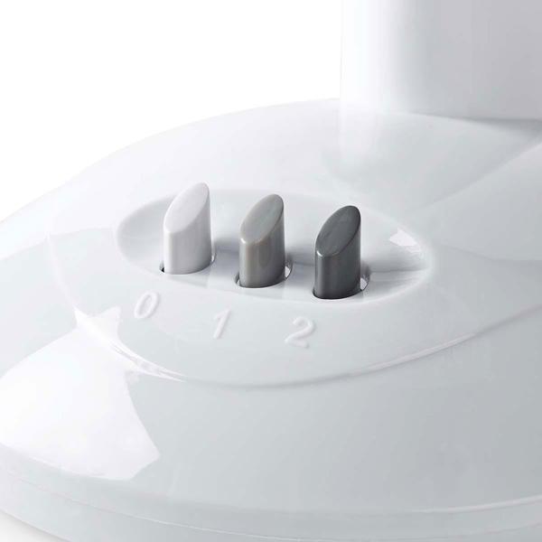 Kraftvoller Tischventilator, weiss, Ø23cm – 22 Watt, 2 Stufen, Schwingkopf & neigbar, für optimale Kühlung an jedem Ort