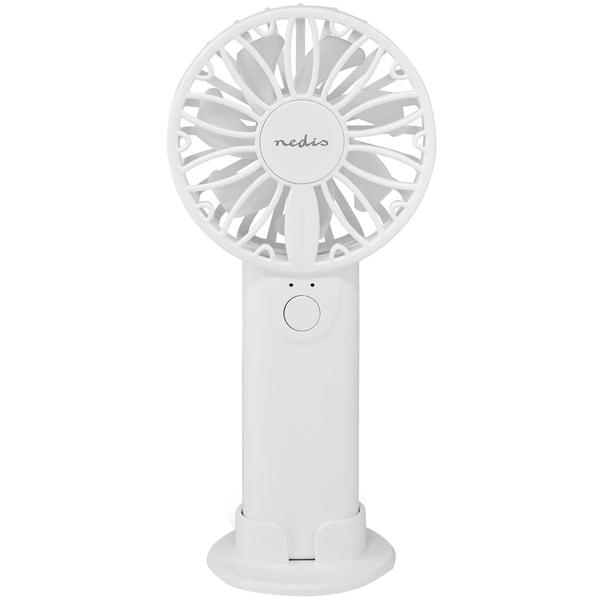 Kompakter Handventilator (weiss, 6cm): 2 Geschwindigkeiten - für Handtasche, Schreibtisch, Reise - Leise + effizient