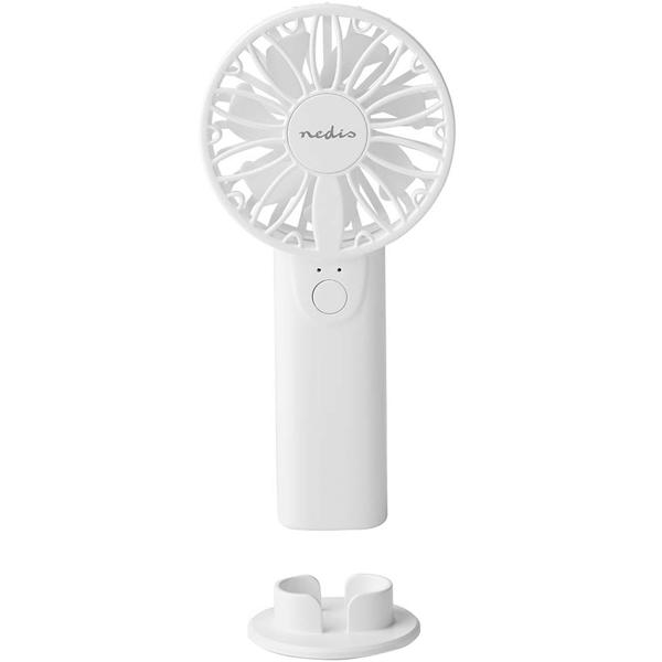 Kompakter Handventilator (weiss, 6cm): 2 Geschwindigkeiten - für Handtasche, Schreibtisch, Reise - Leise + effizient