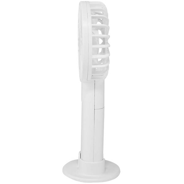 Kompakter Handventilator (weiss, 6cm): 2 Geschwindigkeiten - für Handtasche, Schreibtisch, Reise - Leise + effizient