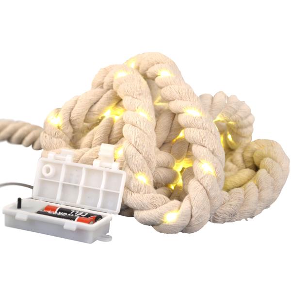 Stimmungsvolle LED-Seil-Lichterkette, warmweiss, 5m: Flexible Beleuchtung für Innen & Aussen, für Garten, Balkon & Ambiente