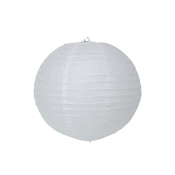 Papier-Lampions Set 6 Stück - 3 Grössen weiss & silber für Party Feste Kindergeburtstag Basteln - Mit Aufhängebügel LED-Kerzen nutzbar