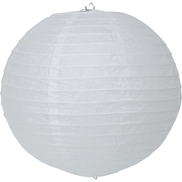 Papier-Lampions Set 6 Stück - 3 Grössen weiss & silber für Party Feste Kindergeburtstag Basteln - Mit Aufhängebügel LED-Kerzen nutzbar