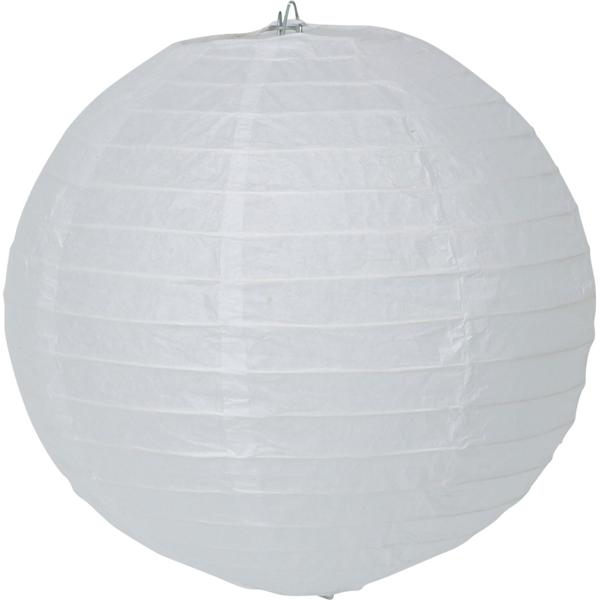 Papier-Lampions Set 6 Stück - 3 Grössen weiss & silber für Party Feste Kindergeburtstag Basteln - Mit Aufhängebügel LED-Kerzen nutzbar