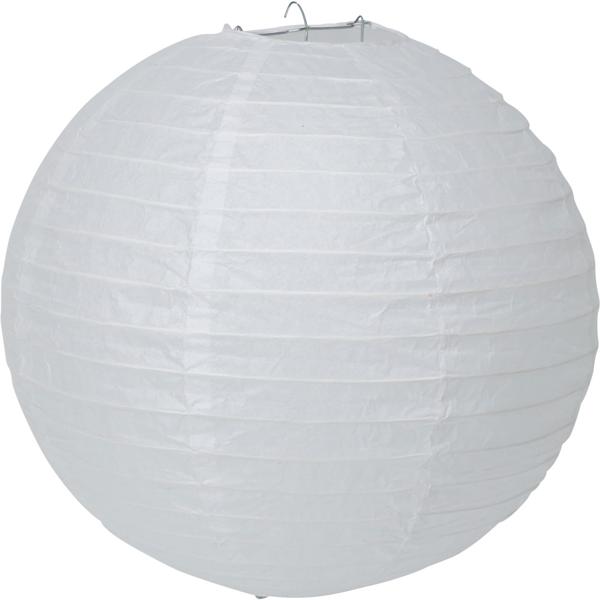 Papier-Lampions Set 6 Stück - 3 Grössen weiss & silber für Party Feste Kindergeburtstag Basteln - Mit Aufhängebügel LED-Kerzen nutzbar