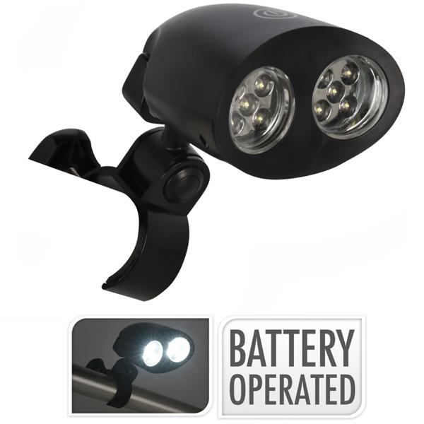 Robuste Arbeits- und Grill-Lampe mit Klemme, schwarz – Leuchte für Garten, Werkstatt & Outdoor-Aktivitäten oder BBQ in der Dämmerung