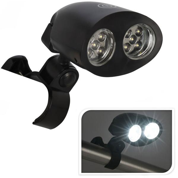 Robuste Arbeits- und Grill-Lampe mit Klemme, schwarz – Leuchte für Garten, Werkstatt & Outdoor-Aktivitäten oder BBQ in der Dämmerung