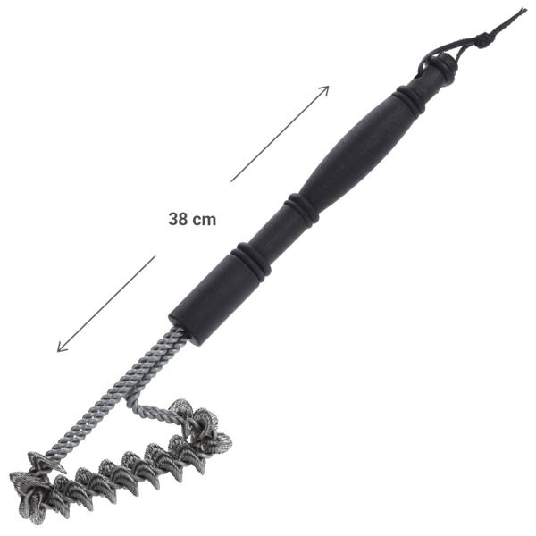 Grillbürste Edelstahl 40 cm – effektive Reinigung gegen Fett, Kohle & Grillrückstände – extra langer Griff schützt vor Hitze – vielseitig einsetzbar