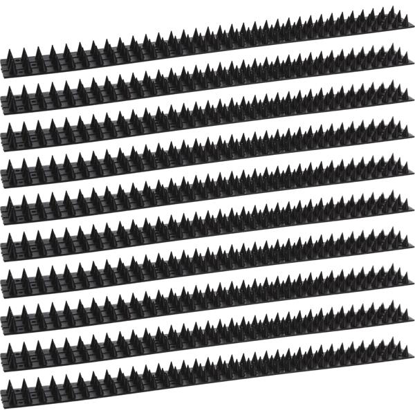 Anti-Kletter-Streifen 10er Set Schwarz 50 x 4.5cm – Effektiver Tierabwehr Spikesschutz, Einfache Anwendung