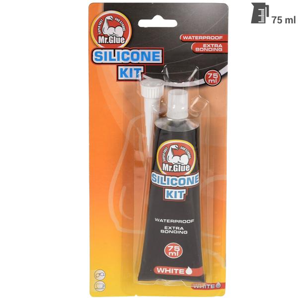 2er-Set Silikon-Kit Weiss - Wasserdichtes Sanitärsilikon für Bad, Küche & Fugen - Optimale Haftung, 75g Tube - Einfache Verarbeitung