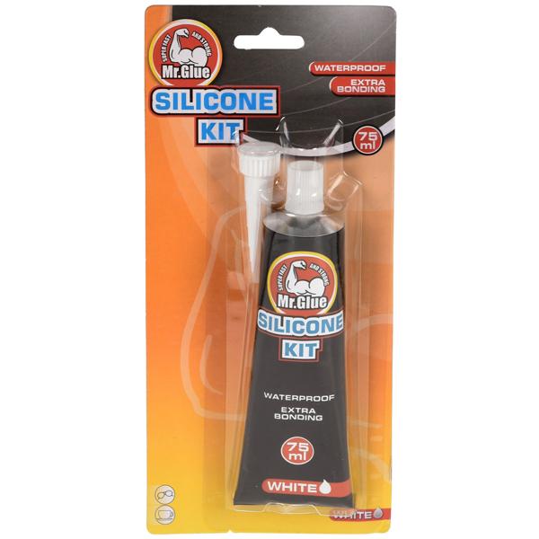 2er-Set Silikon-Kit Weiss - Wasserdichtes Sanitärsilikon für Bad, Küche & Fugen - Optimale Haftung, 75g Tube - Einfache Verarbeitung