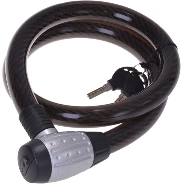 Fahrradschloss Stahlseil - Diebstahlschutz für E-Bikes, Mopeds & hochwertige Velos - Sicherheitsstufe 10 - Ø 25x1200mm, schwarz, 2 Schlüssel