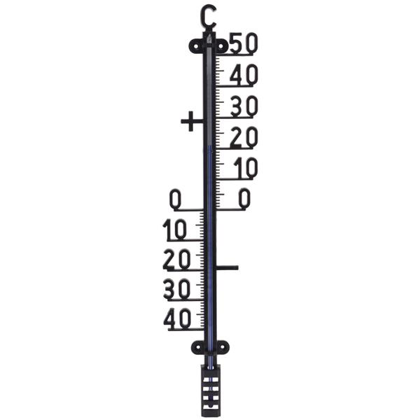 Wandthermometer 40cm - Grosses Analog-Thermometer für den Aussen- & Innenbereich, Temperaturanzeige -50 bis +40°C, einfach zu montieren