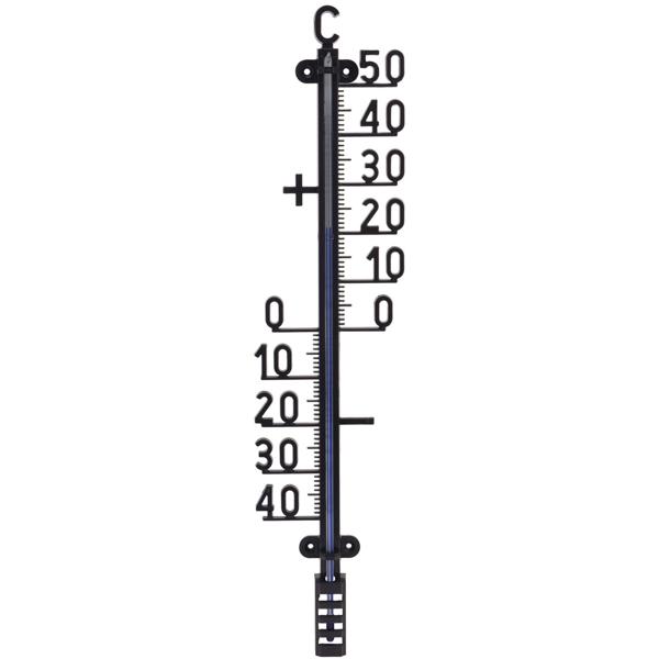 Wandthermometer 25cm - Grosses Analog-Thermometer für den Aussen- & Innenbereich, Temperaturanzeige -50 bis +40°C, einfach zu montieren