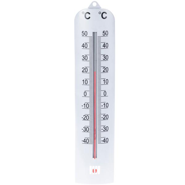 Analog-Garten-Thermometer weiss - Präzise Temperaturanzeige (-40°C bis +50°C) für Pflanzen-Winterquartier - Robust, leicht (50g), 27.5x9cm, Kunststoff