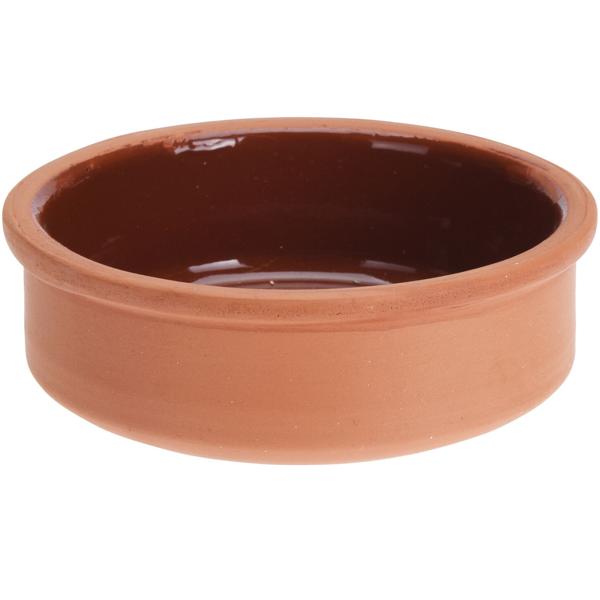 Tapas Schalen Set 3 Stück Ø 12x4cm - Terracotta mit glasierter Innenseite für mediterrane Gerichte & Snacks - Robust, langlebig & leicht zu reinigen