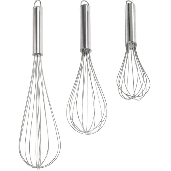 3-teiliges Handschneebesen-Set Edelstahl - Flexibel zum Schlagen von Eigelb, Sahne, Dressings - 3 Längen (31/26/22 cm) - Spülmaschinenfest
