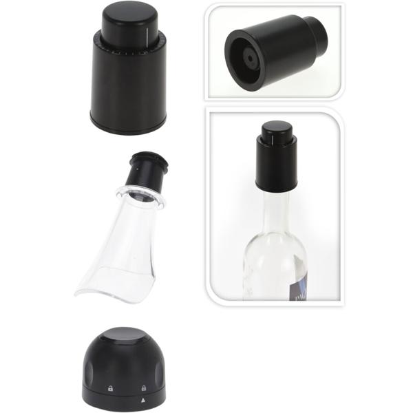 3-teiliges Weinzubehör-Set - Bewahrt Aroma & Qualität von Wein, Sekt, Champagner bis zu einer Woche - Vakuum-Weinstopfen, Ausgiesser, Champagnerkorken