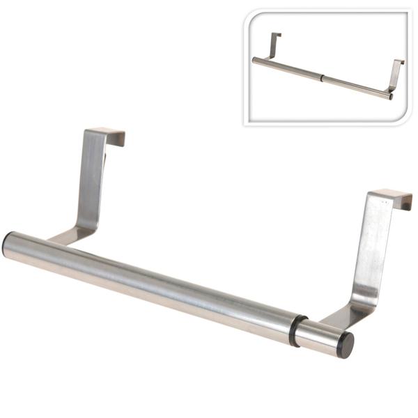 Handtuchhalter für Türen - ausziehbar 25-40 cm - flexibles Trocknen von Handtüchern - Robuste Edelstahl-Stange - Kein Bohren/Kleben - Für Türen bis 2,5 cm Falz