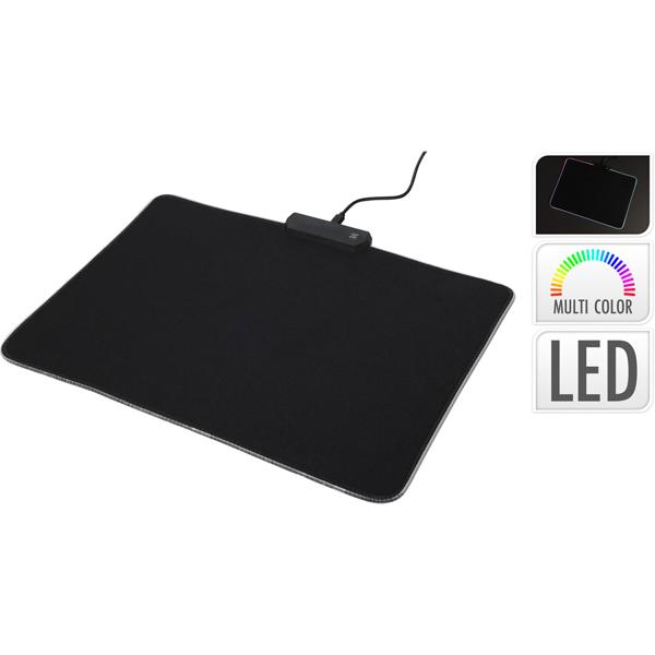 Beleuchtetes Gaming-Mousepad 25x35cm - RGB-LED-Beleuchtung - Pixelgenaue Oberfläche für Präzision & Geschwindigkeit - Ideal für PC Gamer & Büroarbeit - USB-A 1.8m