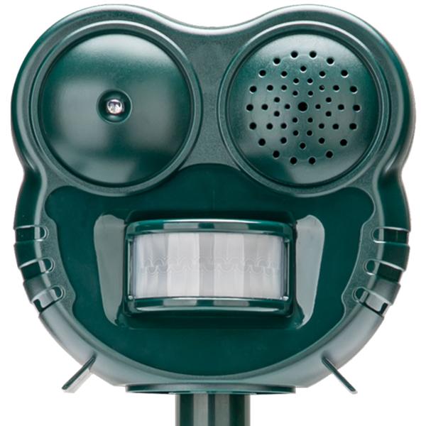 Wirkungsvolle Ultraschall Tierabwehr mit LED-Blitzlicht & PIR-Sensor – 2-in-1 Tierschreck, 70 m² – Vertreibt Katzen, Hunde & Wildtiere