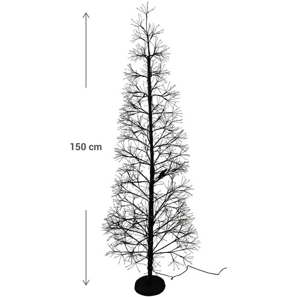 Weihnachts-Lichterbaum mit 1600 LEDs (150cm) - Kunstbaum mit integrierter Lichterkette (warmweiss), IP44, für drinnen & draussen