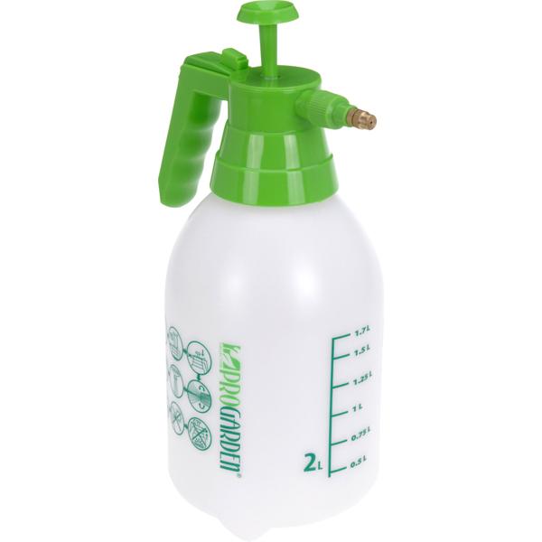 Gartenspritze / Pumpsprüher 2 Liter mit Messing-Düse & Überdruckventil - Einstellbar von Strahl bis Sprühnebel - Ideal für Pflanzenpflege & Düngen