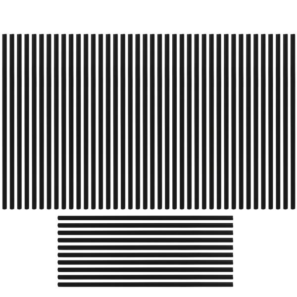 50er Set Strohhalme wiederverwendbar schwarz - Umweltfreundliche Trinkhalme für Gastronomie & Haushalte - Spülmaschinenfest - Ø 6mm Länge 22cm