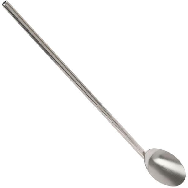 2in1 Trinkhalm-Löffel 5er-Set Edelstahl - Wiederverwendbar für Eiskaffee, Cocktails & Heissgetränke - Inkl. Reinigungsbürste, 21.5x0.6 cm