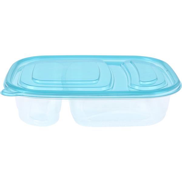 Frischhalte-Dosen-Set 50 Stück mit blauen Deckeln - 9 Grössen - BPA-frei stapelbar gefrier- & spülmaschinengeeignet für Küche & Gefrierschrank