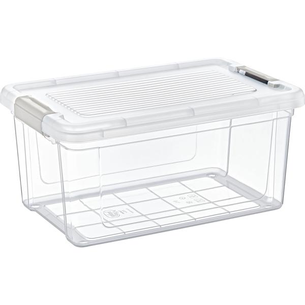 Vorratsbox transparent 9 Liter - Hygienische Aufbewahrung für Lebensmittel - Staub-/Mottenschutz - Ideal für Küche/Kühlschrank - 35.1x23.1x16.9 cm