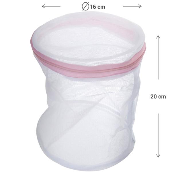 Wäschenetz mit Reissverschluss - Schützt Kleidung, Schuhe & Waschmaschine - Ø16x20cm, 100% Polyester, für hygienisches Waschen & Aufbewahren