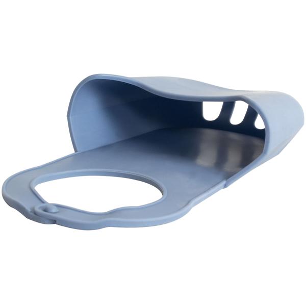 Flexibler Silikon Schwammhalter für Spülbecken - Hygienische Abtropfschale - Geruchsvorbeugung - Robuster Küchenhelfer - Organizer - Grau/Blau - 22x12x12.5cm