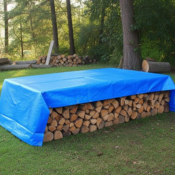 Abdeckplane 2x3m blau - Wetterfeste Polyethylen-Gewebeplane mit Ösen - Schutz für Gartenmöbel, Wohnwagen, Kaminholz - Vielseitig einsetzbar