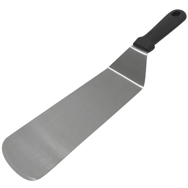 Barbecuespachtel - Grillwender aus stabilem Edelstahl - ergonomischer Griff, 36x7,2cm - ideal zum Wenden von Grillgut, zur Reinigung der Grillplatte