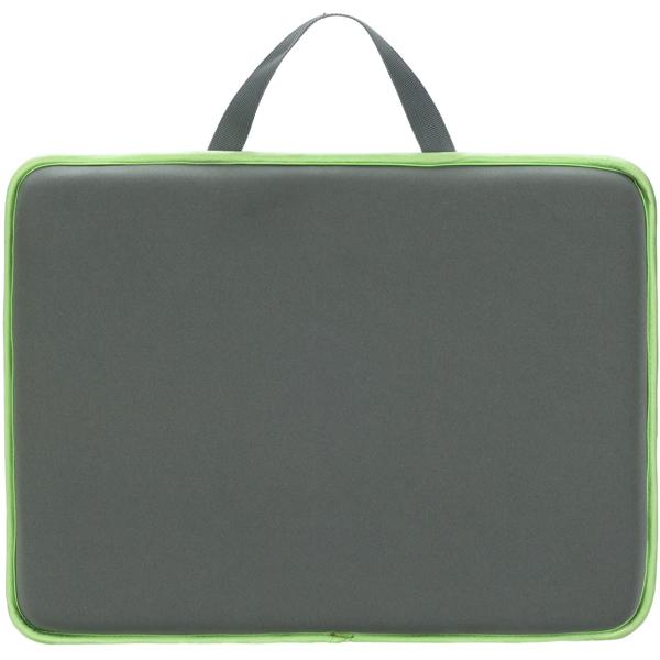 Knie- und Sitzkissen aus Memory-Foam, 40 x 30 cm, grün/grau