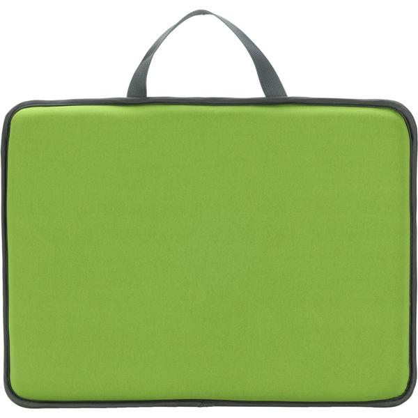 Knie- und Sitzkissen aus Memory-Foam, 40 x 30 cm, grün/grau