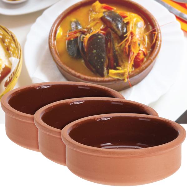 6er-Set Tapas Schalen aus Terracotta – rustikale Servierschalen Ø 12 x 4 cm – hitzebeständig, stilvoll & ideal für Antipasti, Dips, Oliven & Snacks