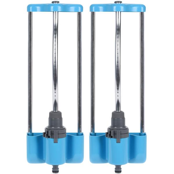2er-Set Rasensprenger schwenkbar - Sanfte Bewässerung grosser Flächen, 17 Sprühlöcher - Robust aus Kunststoff & Aluminium - Für Rasen & Beete
