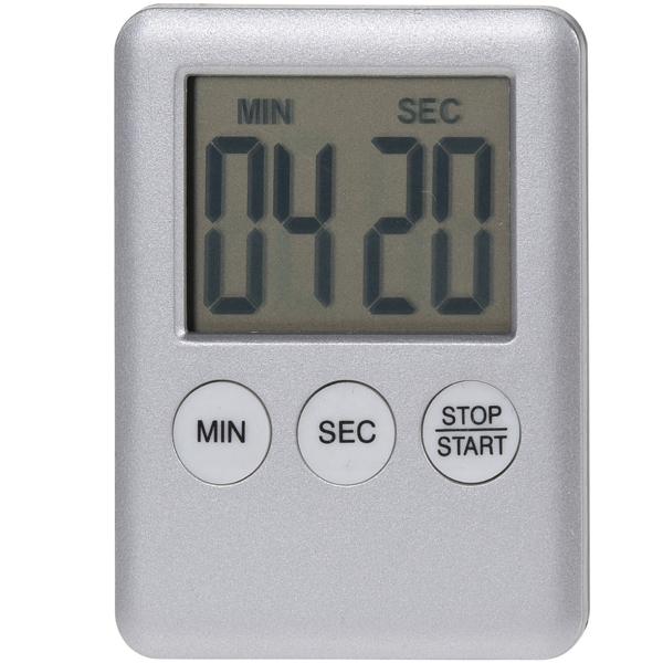 Digitaler Küchentimer in Weiss mit gut lesbarem LCD-Display & praktischer Magnethalterung – Perfekt für präzises Timing beim Kochen & Backen