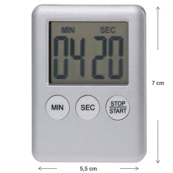 Digitaler Küchentimer in Weiss mit gut lesbarem LCD-Display & praktischer Magnethalterung – Perfekt für präzises Timing beim Kochen & Backen