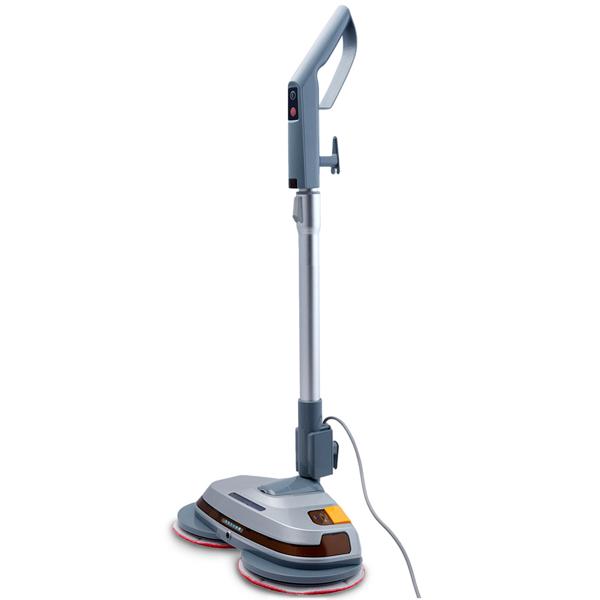 Robuste tiefenreinigende Fussboden-Poliermaschine, Teleskop-Griff, Mikrofaserpads, Sprühfunktion, für Laminat, Parkett, Fliesen, Marmor, Schiefer