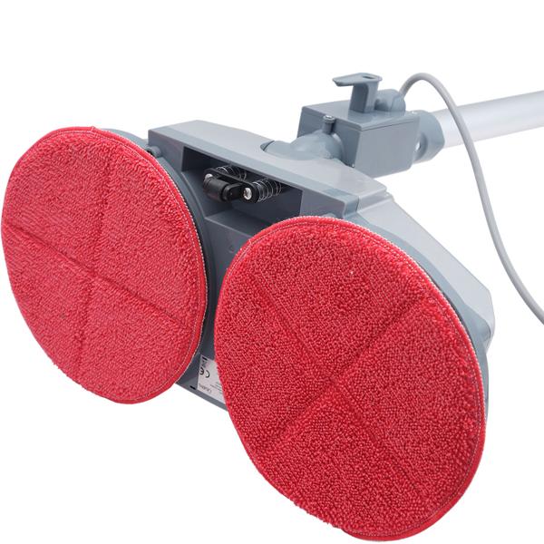 Robuste tiefenreinigende Fussboden-Poliermaschine, Teleskop-Griff, Mikrofaserpads, Sprühfunktion, für Laminat, Parkett, Fliesen, Marmor, Schiefer