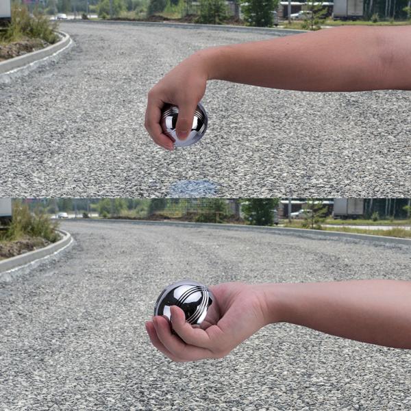 Hochwertiges Boule- & Pétanque-Spiel, 8 Metallkugeln, Holzkugel, Abstandsmesser, Tragetasche, Boccia Kugeln mit idealen Laufeigenschaften 