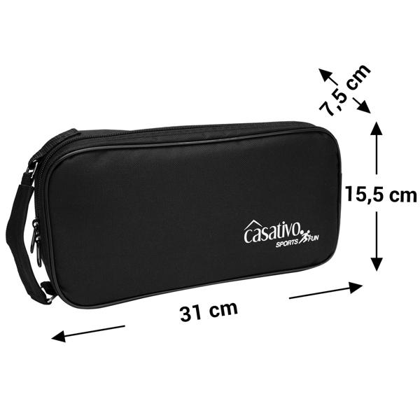 Hochwertiges Boule- & Pétanque-Spiel, 8 Metallkugeln, Holzkugel, Abstandsmesser, Tragetasche, Boccia Kugeln mit idealen Laufeigenschaften 