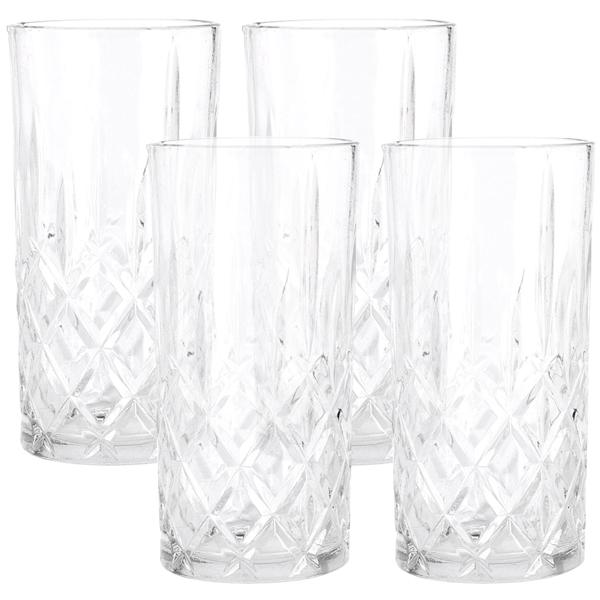 Edles 8-teiliges Gläser-Set: 4 Longdrinkgläser + 4 Whiskeygläser (Kristall-Look) - Elegant, stilvoll, für Cocktails, Säfte, mehr