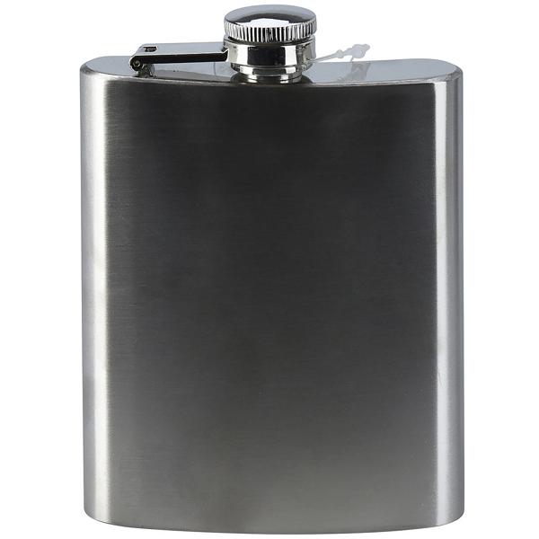 Flachmann Edelstahl 207ml - Auslaufsicherer Taschenflasche für Whiskey Obstbrände Kräuterliköre - Robust & Tragbar - Ikonisches Design mit Drehverschluss