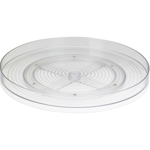 Kühlschrank-Drehteller - Organizer-Drehplatte Ø 29,2 cm - Transparente PET Drehplatte - Für Saucen, Gläser, Gewürze, Make-Up, Küche, Bad & Vorratskammer